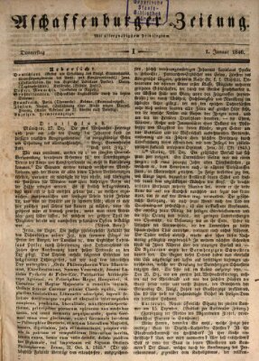 Aschaffenburger Zeitung Donnerstag 1. Januar 1846