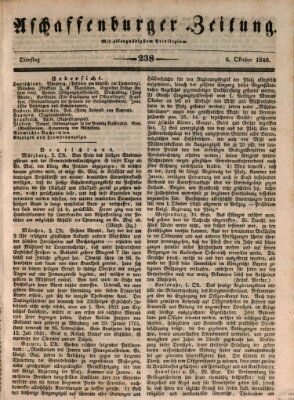 Aschaffenburger Zeitung Dienstag 6. Oktober 1846