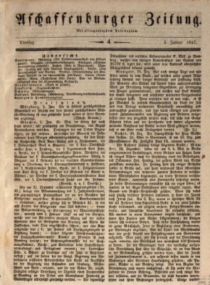 Aschaffenburger Zeitung Dienstag 5. Januar 1847