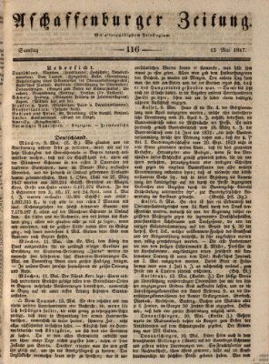 Aschaffenburger Zeitung Samstag 15. Mai 1847