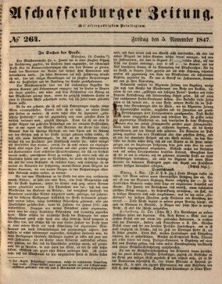 Aschaffenburger Zeitung Freitag 5. November 1847