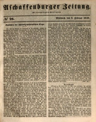 Aschaffenburger Zeitung Mittwoch 2. Februar 1848