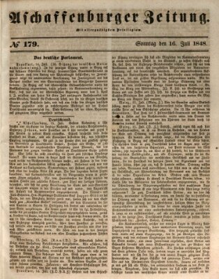 Aschaffenburger Zeitung Sonntag 16. Juli 1848