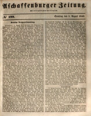 Aschaffenburger Zeitung Samstag 5. August 1848