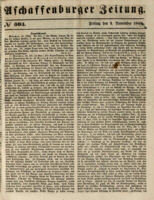 Aschaffenburger Zeitung Freitag 2. November 1849