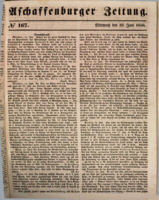 Aschaffenburger Zeitung Mittwoch 19. Juni 1850