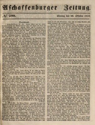 Aschaffenburger Zeitung Montag 28. Oktober 1850