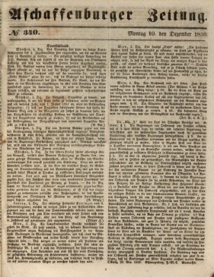 Aschaffenburger Zeitung Montag 9. Dezember 1850