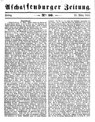 Aschaffenburger Zeitung Freitag 21. März 1851