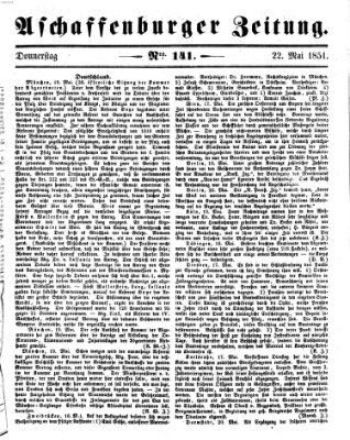 Aschaffenburger Zeitung Donnerstag 22. Mai 1851