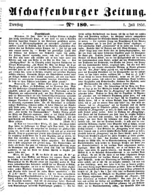 Aschaffenburger Zeitung Dienstag 1. Juli 1851