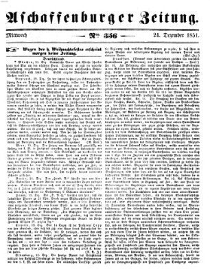 Aschaffenburger Zeitung Mittwoch 24. Dezember 1851