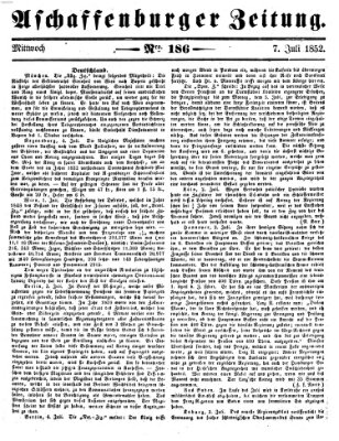 Aschaffenburger Zeitung Mittwoch 7. Juli 1852