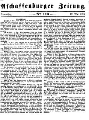 Aschaffenburger Zeitung Donnerstag 12. Mai 1853