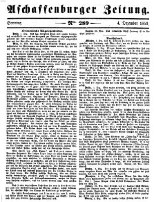Aschaffenburger Zeitung Sonntag 4. Dezember 1853