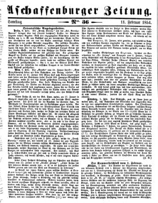 Aschaffenburger Zeitung Samstag 11. Februar 1854