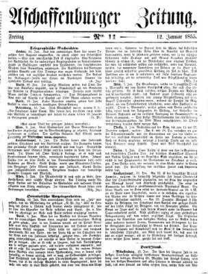 Aschaffenburger Zeitung Freitag 12. Januar 1855