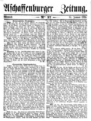 Aschaffenburger Zeitung Mittwoch 31. Januar 1855