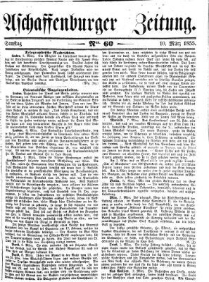 Aschaffenburger Zeitung Samstag 10. März 1855