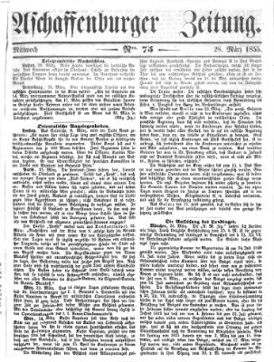 Aschaffenburger Zeitung Mittwoch 28. März 1855