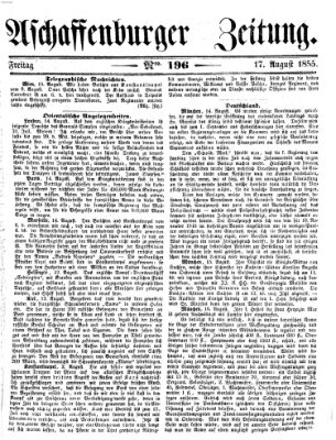 Aschaffenburger Zeitung Freitag 17. August 1855