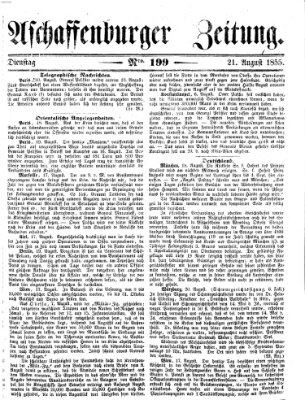 Aschaffenburger Zeitung Dienstag 21. August 1855