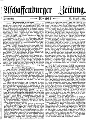 Aschaffenburger Zeitung Donnerstag 23. August 1855
