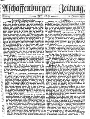 Aschaffenburger Zeitung Montag 15. Oktober 1855
