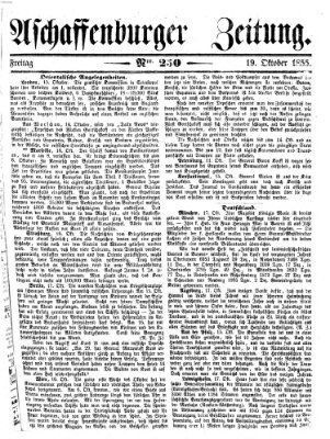 Aschaffenburger Zeitung Freitag 19. Oktober 1855