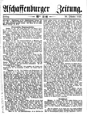 Aschaffenburger Zeitung Freitag 26. Oktober 1855