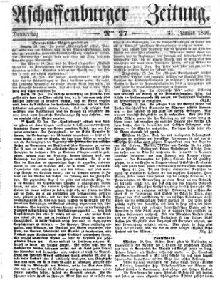 Aschaffenburger Zeitung Donnerstag 31. Januar 1856