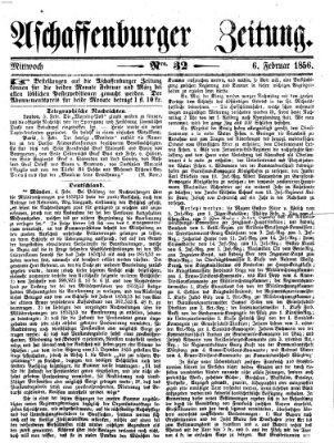 Aschaffenburger Zeitung Mittwoch 6. Februar 1856