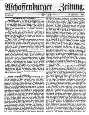 Aschaffenburger Zeitung Samstag 9. Februar 1856