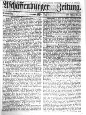 Aschaffenburger Zeitung Donnerstag 27. März 1856