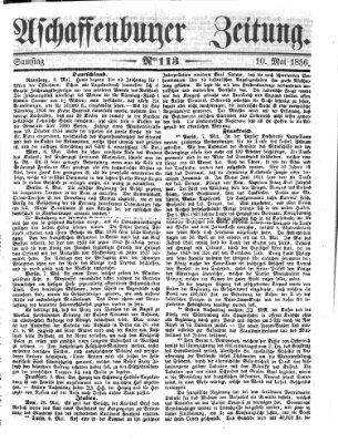 Aschaffenburger Zeitung Samstag 10. Mai 1856