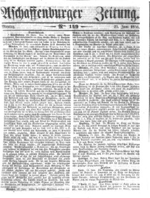 Aschaffenburger Zeitung Montag 23. Juni 1856