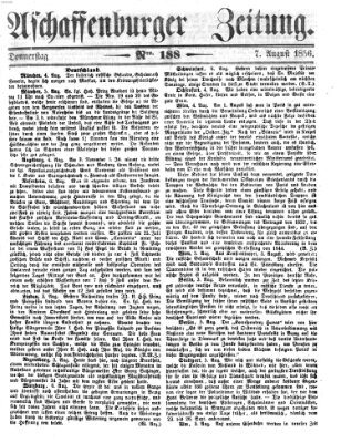 Aschaffenburger Zeitung Donnerstag 7. August 1856