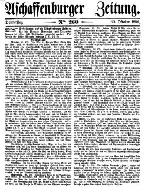 Aschaffenburger Zeitung Donnerstag 30. Oktober 1856