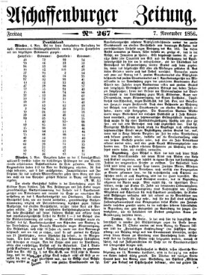 Aschaffenburger Zeitung Freitag 7. November 1856