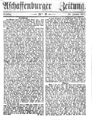 Aschaffenburger Zeitung Samstag 10. Januar 1857
