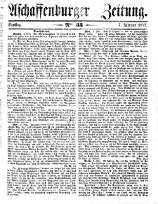Aschaffenburger Zeitung Samstag 7. Februar 1857