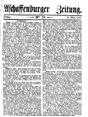 Aschaffenburger Zeitung Dienstag 24. März 1857