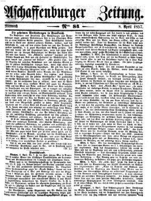 Aschaffenburger Zeitung Mittwoch 8. April 1857
