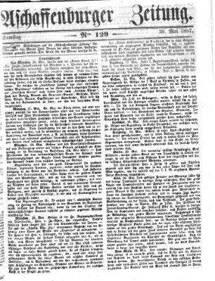 Aschaffenburger Zeitung Samstag 30. Mai 1857
