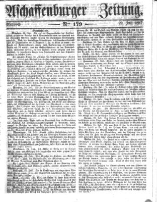 Aschaffenburger Zeitung Mittwoch 29. Juli 1857