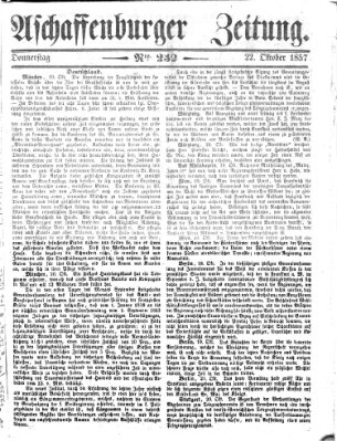 Aschaffenburger Zeitung Donnerstag 22. Oktober 1857