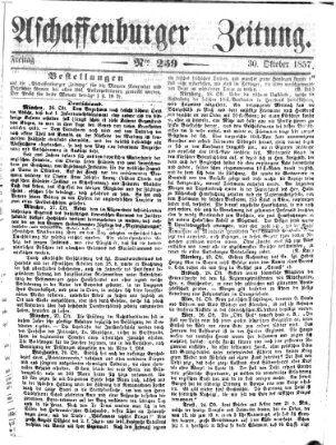 Aschaffenburger Zeitung Freitag 30. Oktober 1857