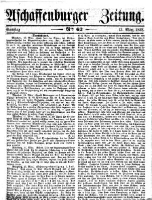 Aschaffenburger Zeitung Samstag 13. März 1858