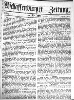 Aschaffenburger Zeitung Freitag 7. Mai 1858