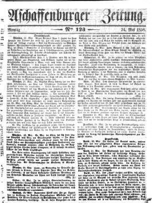 Aschaffenburger Zeitung Montag 24. Mai 1858